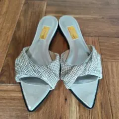 GRISE Le Talon ビジュー ミュール シルバー　Lサイズのサムネイル