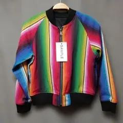カラフルストライプブルゾン★メーカー提案展示サンプル【１点のみ】
