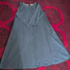 studio CLIP デニムカラー Aラインワンピース