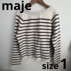 maje ストライプニットセーター
