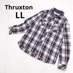 スラクストン 長袖チェック柄ネルシャツ コット100 アメカジ 大きいサイズ