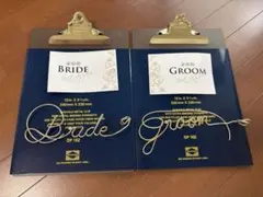 結婚式　受付セットpencoバインダー　groom brideペン立て