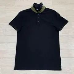 MONCLER モンクレール 襟ロゴ ポロシャツ 黒 M ブラック 4S419 - メルカリ
