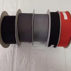 DARIN ナチュラル両面サテンリボン✖️３　グログランテープ✖️2