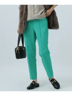 [新品] ベイフロー カラーストレッチテーパード　パンツ　グリーン