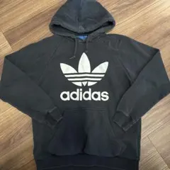 adidas トレフォイル プルオーバーパーカー ブラック