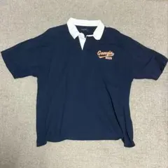 ラガーシャツ 裾付きTシャツ メンズ レディース 紺色