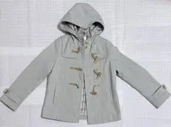 匿名配送 ダッフルコート フードあり サックスブルー Mサイズ 冬服 earthのサムネイル