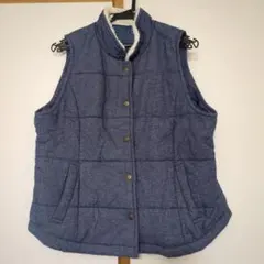 ボア付きデニム風ベスト