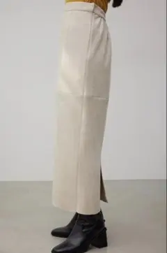 AZUL BY MOUSSYフェイクスエード スリット ロングスカート S