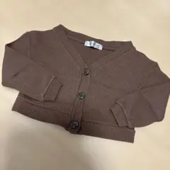 エバークローゼット　90cm ブラウン　ワッフル　カーディガン