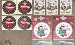 ディズニー　2025 クリスマス　リゾートライン　ステッカー　フリーパス