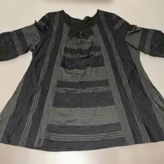 chamois 5分袖チュニック　深緑