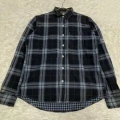 BACK NUMBER メンズシャツ Mサイズ　チェック柄 長袖シャツ