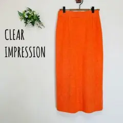 クリアインプレッション　￼ニット　タイトロングスカート　後ろスリット