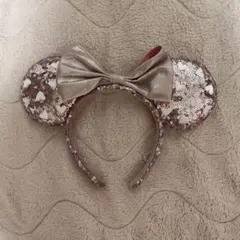 ディズニー ミニーカチューシャ ピンクハートドット