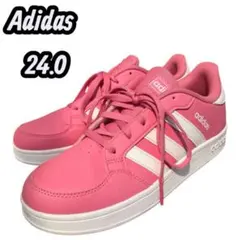 美品✨【adidas 】ピンク✖️ホワイト　スニーカー　24.0