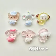 mikko ネイルパーツ クリア 6個セット ♡