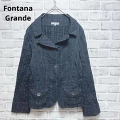 【Fontana Grande】ストライプジャケット ネイビー テーラード　春秋のサムネイル