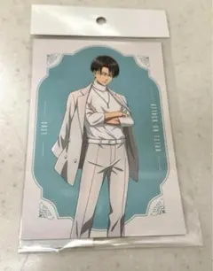 進撃の巨人　ホワイトコーデ　マルイ　リヴァイ　ポストカード