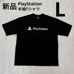 プレイステーション　プレステ　半袖Tシャツ　シンプル　メンズ　黒ブラック　L新品