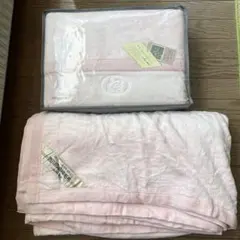 Aqueblan 西川高級毛布　シングルキングサイズ　2枚セットピンク