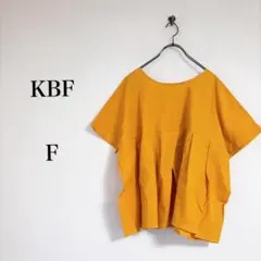 KBF（F）タックブラウス　オレンジ　半袖　体型カバ　ゆったり　フレアのサムネイル