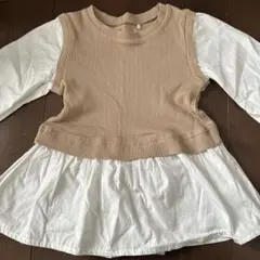 リブベスト 95cm ベージュ