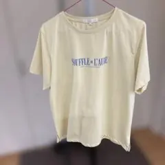 クリーム色 プリント Tシャツ 半袖のサムネイル