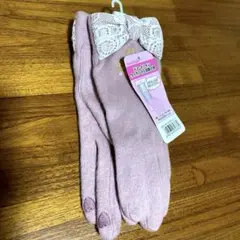 【新品タグ付き】サンリオ マイメロディ スマホ対応手袋 レース リボン ピンク