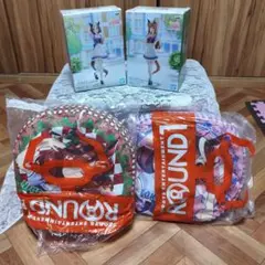 ウマ娘ゲーセンプライズ 4個セット　未使用タグ付き　ラウンドクッションフィギュア