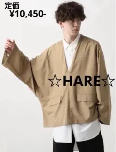 【 HAREハレ 】オーバーサイズプルオーバー ベージュ レイヤード