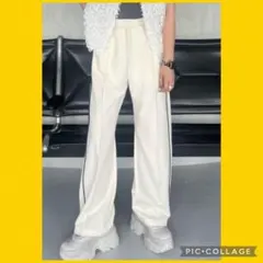 ジーナシス　ジョーゼットサイドラインパンツ