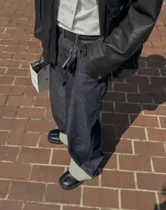 試着のみ ASCLO Roll Up Raw Denim Pants