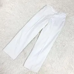 PLST プラステ　カジュアルパンツ　ビジネス　ホワイト　白　Sサイズ