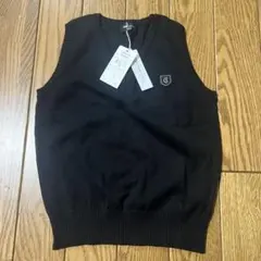 COMME CA ISM 黒 Vネック ベスト 120