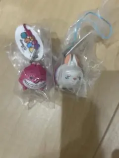Disney TSUM TSUMマスコット 2個セット（チャシャねこ、白うさぎ）