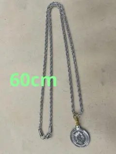 イギリス硬貨　シルバーチェーンネックレス60cm