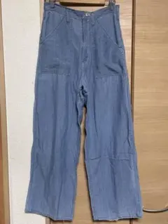 希少USA製【スウィートオール】テンセルベイカーパンツ デニムシャンブレー古着