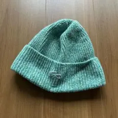 LACOSTE ニット帽 ロゴ刺繍 ラコステ 緑　グリーン