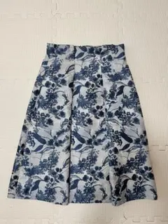 ANAYI アナイ　ボタニカルジャガードAラインひざ丈スカート