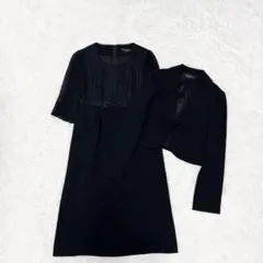 【ソワール　ド　パリ　ジュンコシマダ 】極美品☆ブラックフォーマル7号