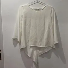 ホワイト 五分袖 シャツ S