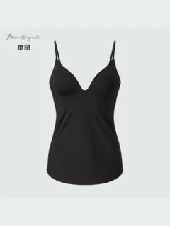 ユニクロ×マメクロゴウチ エアリズムプランジブラキャミソール 黒 L e