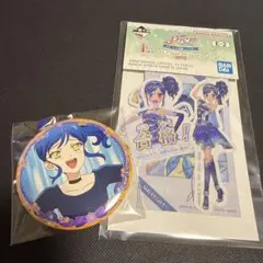 霧矢あおい 缶バッジ アイカツ ハロウィン 1番くじ ホログラムステッカー