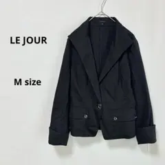 LE JOUR ルジュール　テーラードジャケット　M ブラック　ワイドカラー