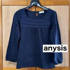 anySiS ブラック×ネイビー 長袖 トップス