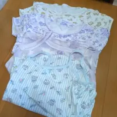 【美品】キッズ用インナー3点セット　女の子　半袖　ノースリーブ