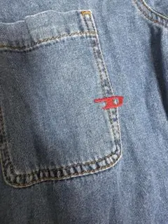 ディーゼル　デニムジャケット　シャツ　リバーシブル　チェック　ブルー