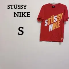 美品✨STÜSSY 【S】ステューシー ナイキ コラボ 半袖 Tシャツ レッド